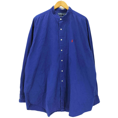 ラルフローレン RALPH LAUREN BLAKE バンドカラー ポニー刺繍 L/S シャツ メンズ import:XXL